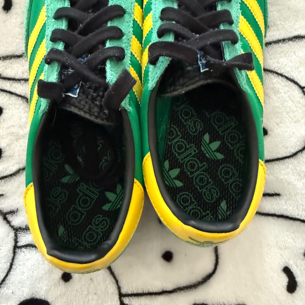 adidas Green and Yellow Men's Sneakers - Picture 6 of 8